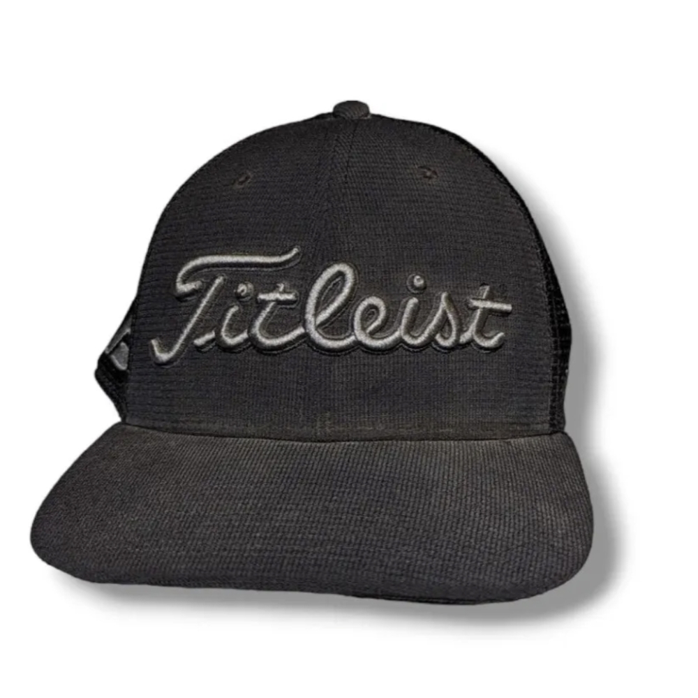 Titleist Golf Hat Pro V1 FJ Logo Black Adjustable Snapback